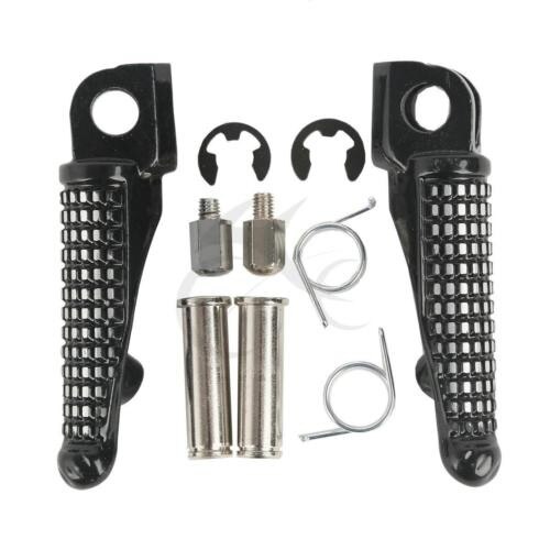 Black Front Footrest Foot Pegs For Kawasaki Ninja ZX6R ZX10R ER6F ER6N 650R ZX6R