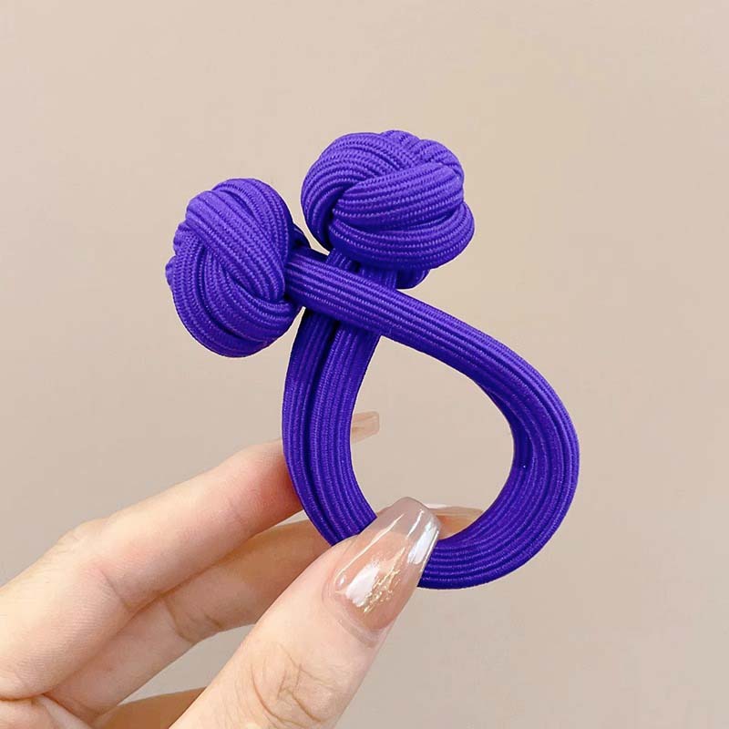 Bandas de goma para coleta alta para mujer, banda para el cabello, cuerda elástica para la cabeza, Scrunchies coreanos, lazos para el cabello anudados, accesorios para el cabello: Negro