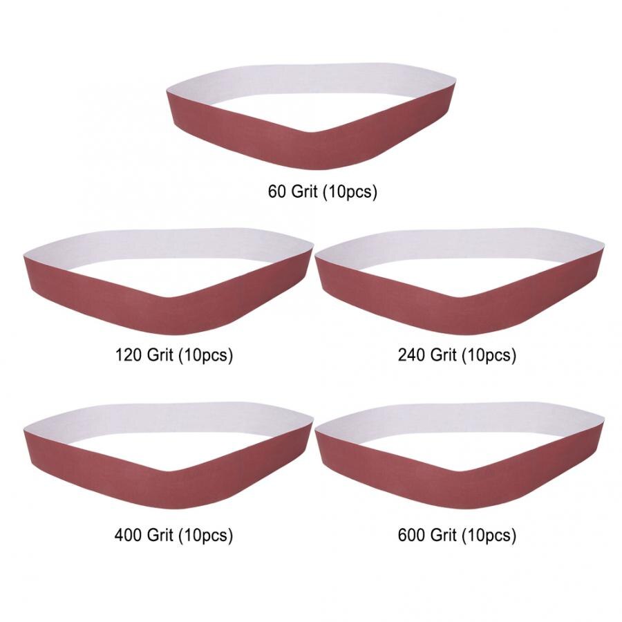 10 stk alumina slibebånd slibebånd slibe poleringsværktøj 740 x 40mm til møbler træbearbejdning slibebånd