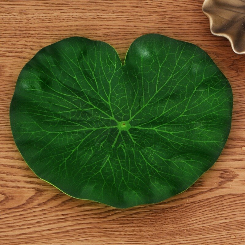 1pcs 10-60 Cm Real Touch Artificial Lotus Leaf Foam Flowers Water Lily Floating Pool Plants For Wedding Garden EVA Decoration: 40 cm