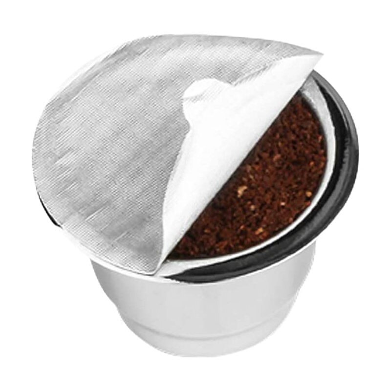 reusable for Nespresso coffee capsules stainless steel with disposable aluminum seals easy to clean reusable cup body