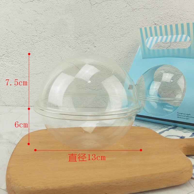 Christmas mousse ball packaging transparent cake packaging box hollow round cake mousse portable packaging bag