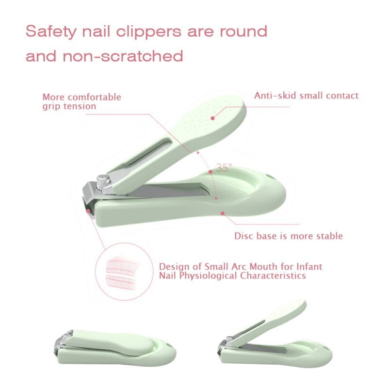 Kit Portable pour soins des ongles 4 en 1 | Ensemble de meulage en verre ABS en acier inoxydable, bébé coupe-ongles + ciseaux + lime à ongles + pincettes
