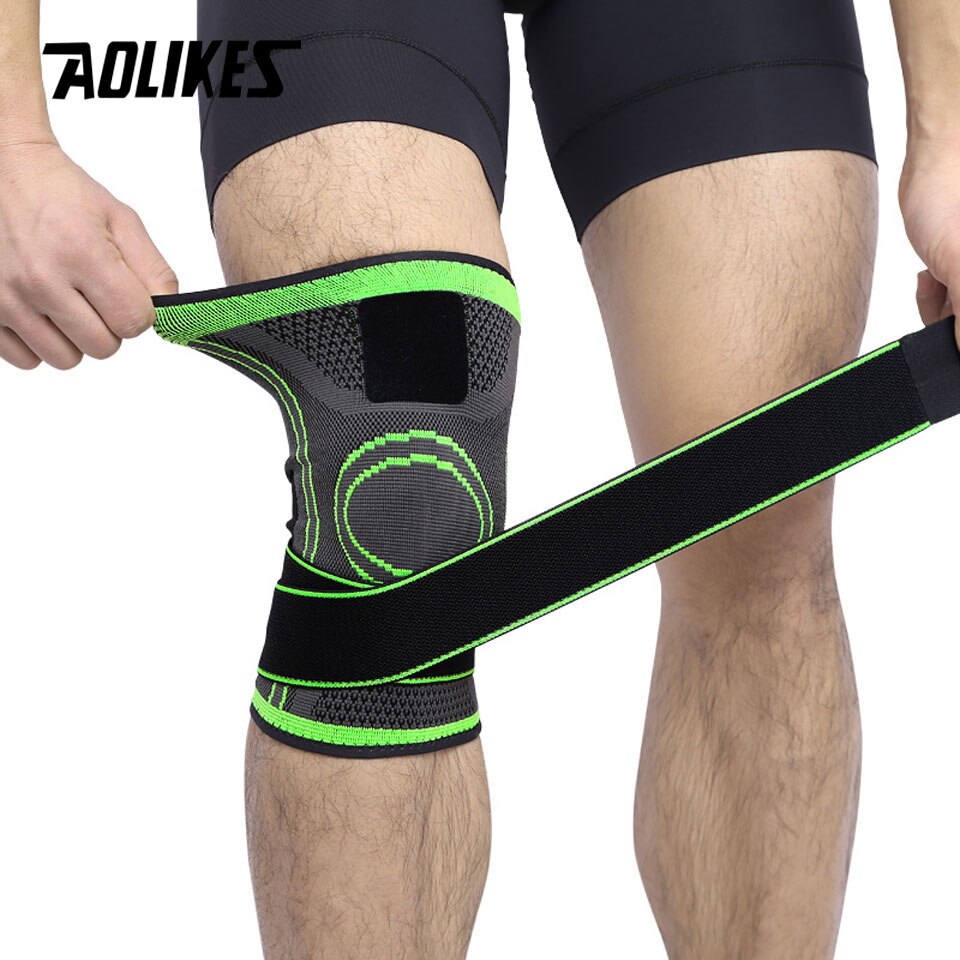 1PCS 3D weben druckbeaufschlagung knie brace basketball tennis wandern radfahren knie unterstützung professionelle schutz sport knie pad
