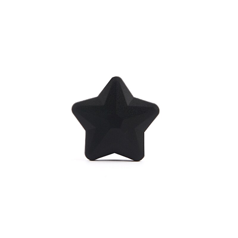 LOFCA 5pcs Star Silicone Beads Soft teether Star Shape BPAFREE Baby Diy Jewelry Bracelet Necklace and Pendant Making Oral Care: black