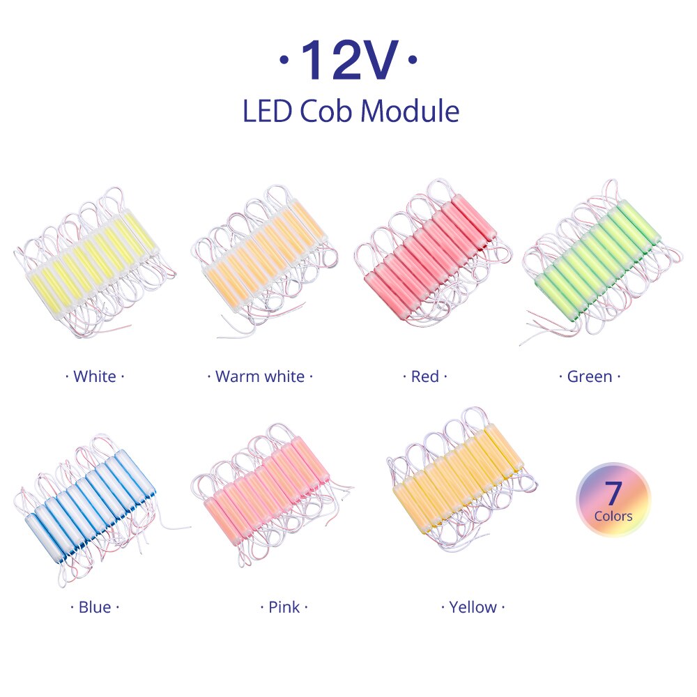 Injection COB LED Module DC12V Waterproof Advertisement LED Modules Colorful Led Backlight Channel Letter Light 20PCS/Lot