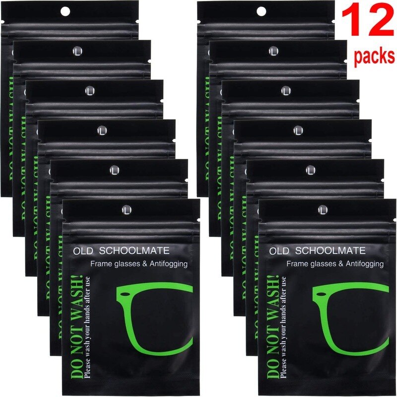 12Pcs Reusable Anti-Fog Wipes Glasses Pre-moistened Antifog Lens Cloth Defogger Eyeglass Wipe Prevent Fogging for Glasses 1-12pc: Anti-Fog Wipes-12PCS