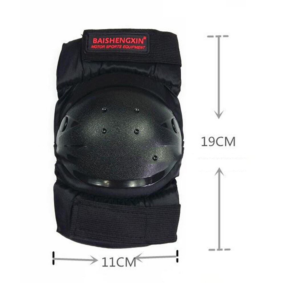 4PC Adult/Child ATV Motocross Knee Pads Elbow Guards Protective Gear Set for Men and Women (Black)