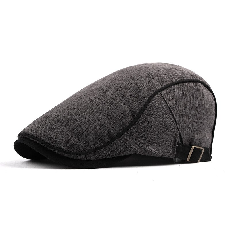 Men Berets Street Newsboy Hat Spring Autumn Winter Retro British Beret Hats Men Peaked Painter Caps Forward Gatsby Cabbie Hats: Style 01 Dark grey