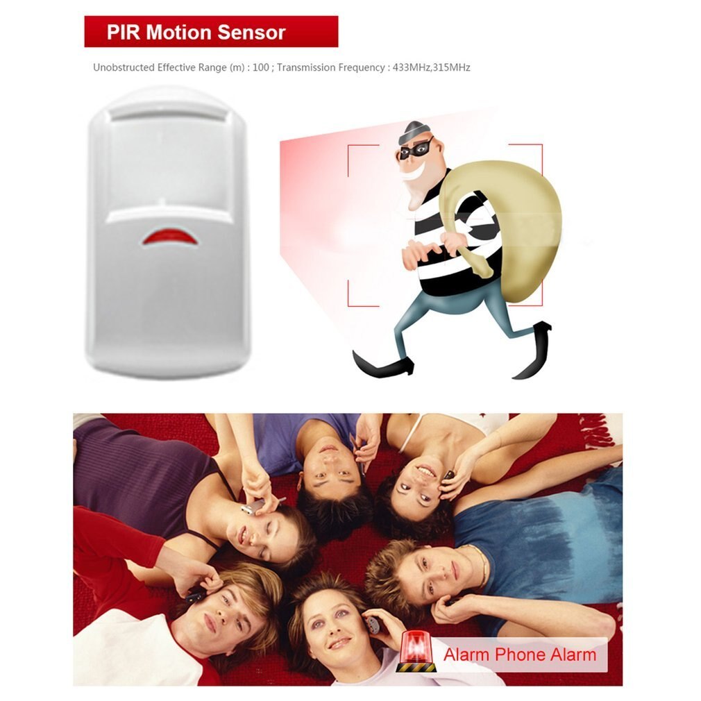 LESHP Wireless GSM Autodial Security System LCD Display Easy Installation Burglar Intruder Alarm Apparatus For Home House Office