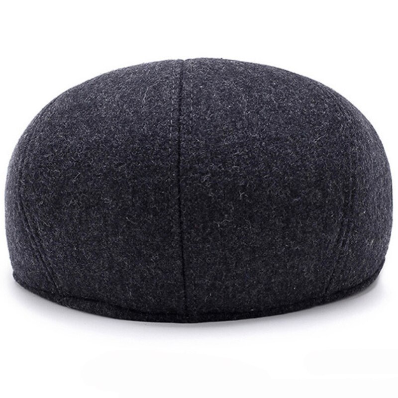 Béret casquettes pour hommes automne hiver chapeaux papa aîné homme béret plat casquette père grand-père hiver oreillette casquette chapeaux avec rabat d'oreille