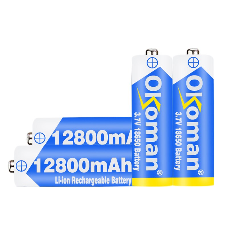 1/10pcs 18650 Li-Ion Batteria 12800mAh Capaciteit 3.7V Oplaadbare Batterij voor LED Zaklamp Zaklampen Zaklamp Batterijen 18650 Cellen