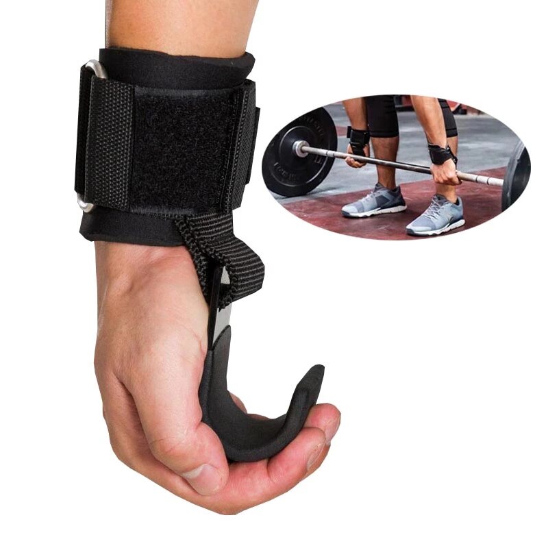 1 Paar Gewichtheffen Haak Training Fitness Gym Grips Bandjes Powerlifting Polssteun Halter Gewichtheffen Beschermende Gear