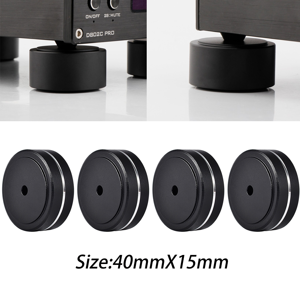 4 stks Aluminium Luidspreker Voeten HIFI AMP Luidspreker sIsolatie Schokdemper Stand Draaitafel DAC Voeten Pad goud zilver zwart