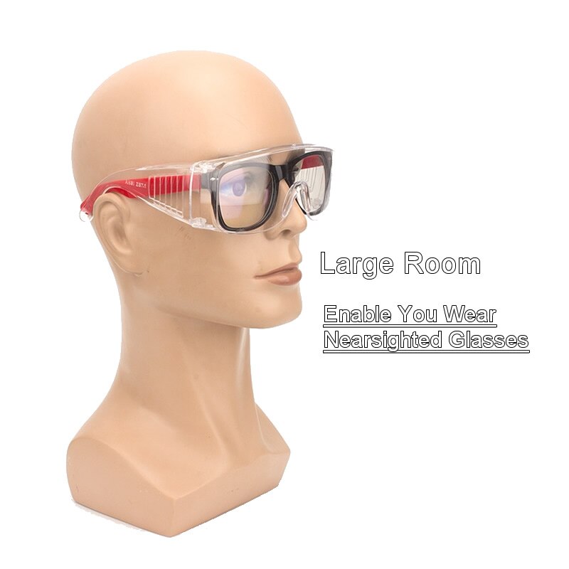 Gennemsigtige arbejdssikkerhedsbriller farve anti-støv stødsikker til laboratorie gør-det-selv arbejde ridning cs spil øjenbeskytter arbejdssikkerhedsbriller