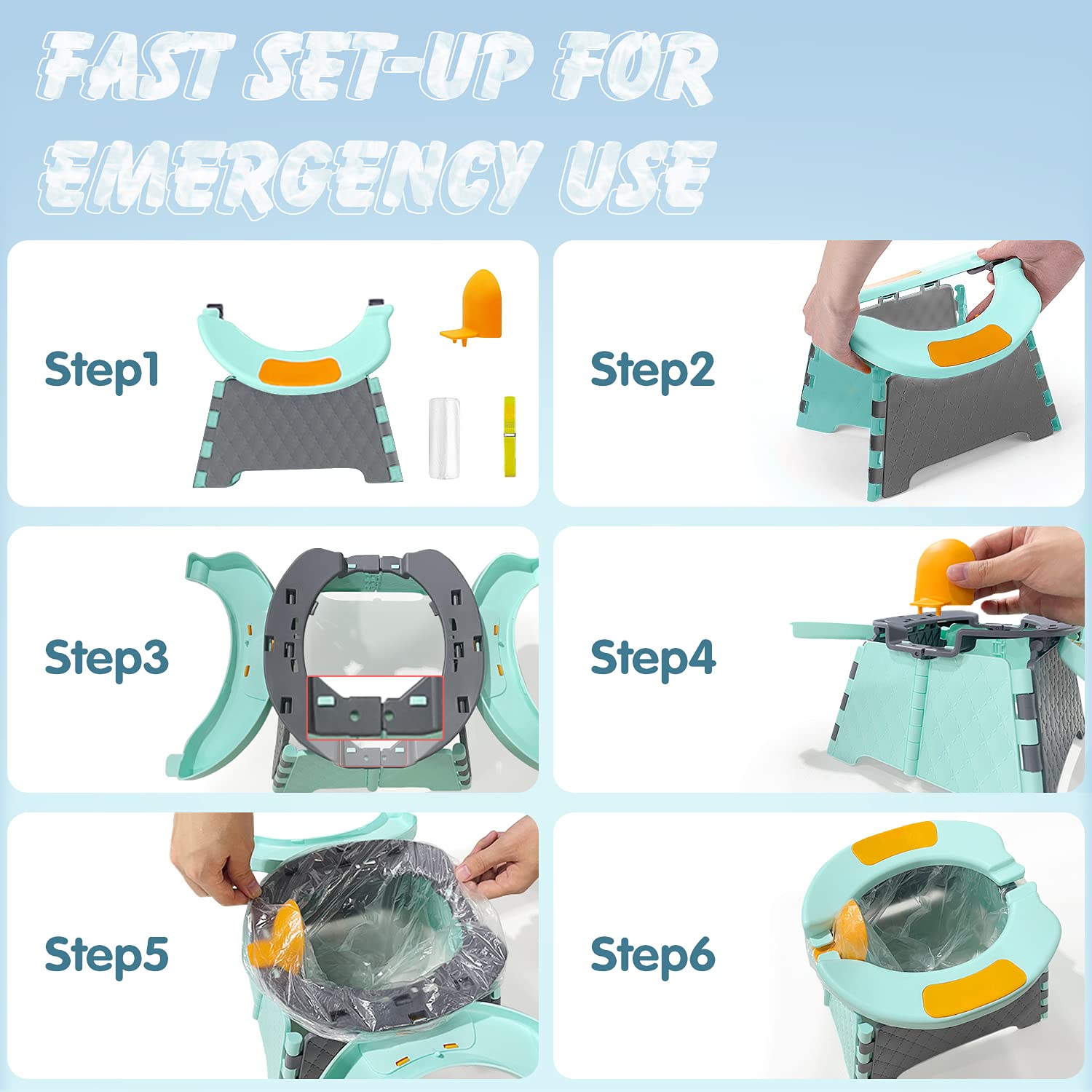 Pot Portable de voyage pour enfant en bas âge, siège de formation, siège de pot pliable, pot de voyage, voiture, toilette d&#39;urgence, extérieur