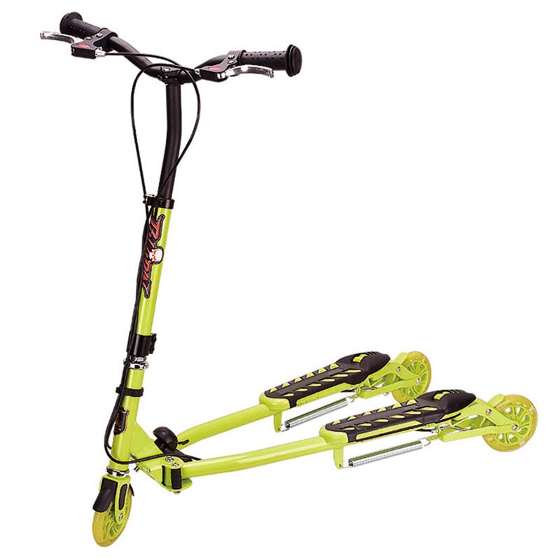 Rf -101 #39 kinder-frosch-kick-scooter, flash-doppelpedal-scooter, dreirad-scheren-scooter mit stange und 3 gängen