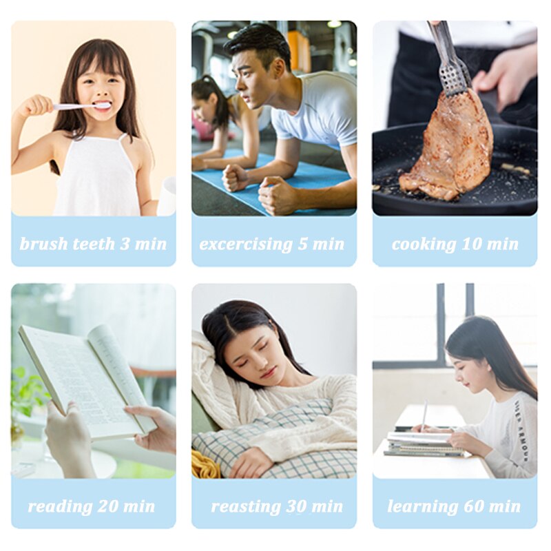 Cube LED Timer for Cooking Shower Study Alarm Clock Magnetic Electronic Countdown Time Square Home Kitchen Living Room Square