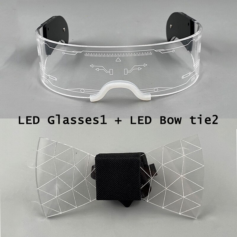 LED Technologie Gläser LED Acryl Fliege LED Produkt einstellen Licht hoch Party Gläser GEFÜHRTE Gläser Männer Krawatte Karneval DJ Party Stütze: Stil 4