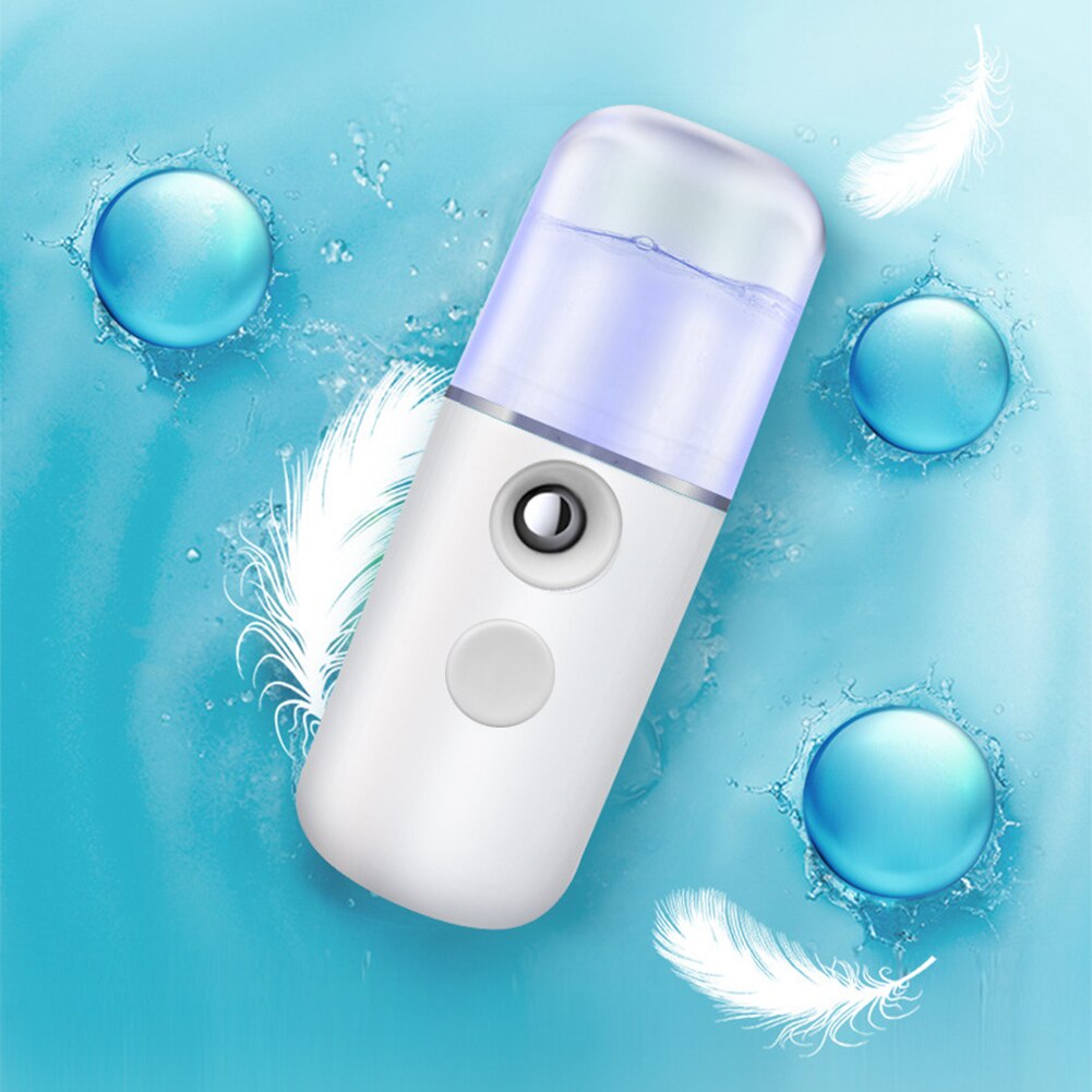 Nanomist Handheld Facial Humidifier Mist Steamer Portable Handheld Cool Mist Facial Humidifier Steamer Hydrating Beauty Device