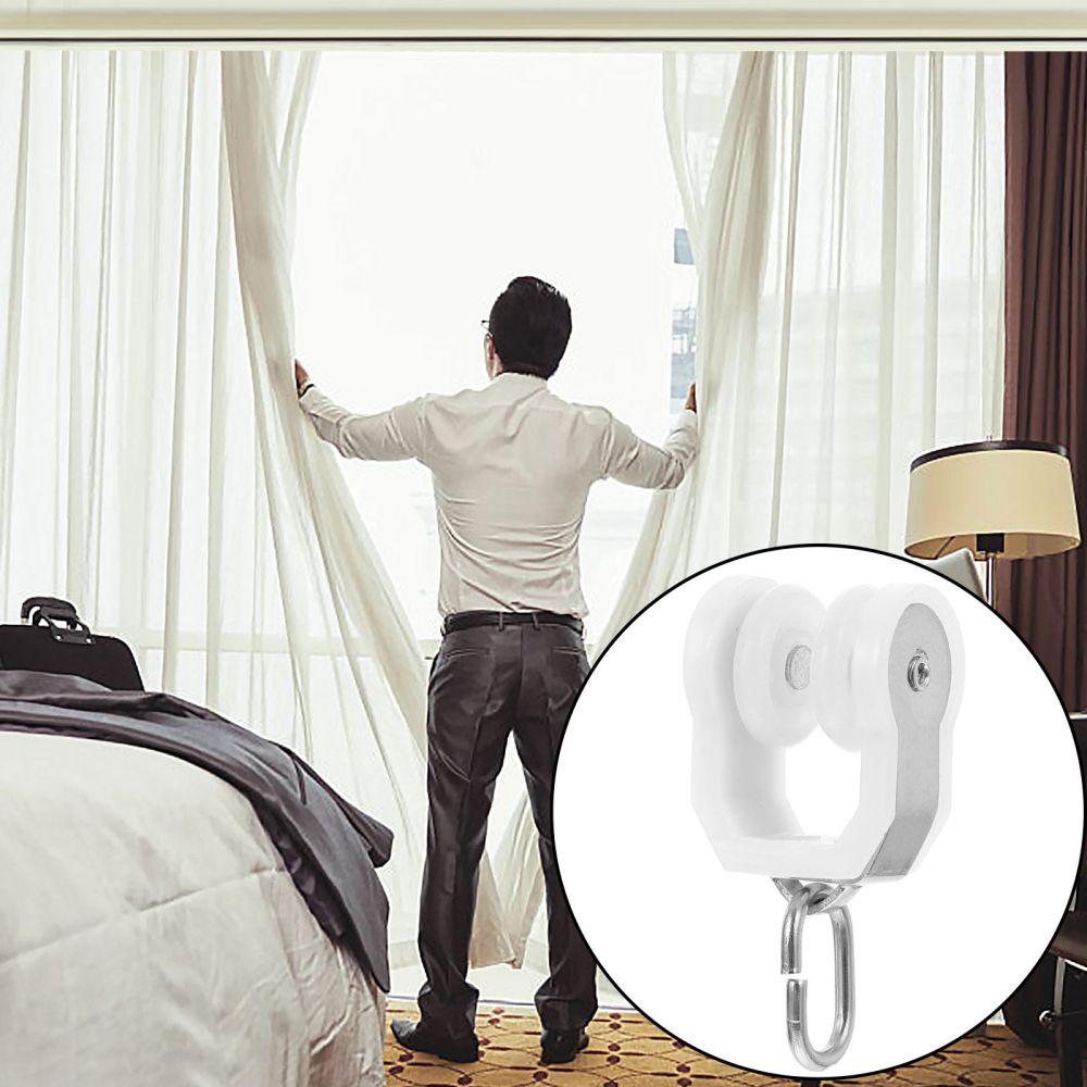 10pcs Curtain Glider Hooks Curtain Rail Track Gliders Sliding Roller Runner Hook