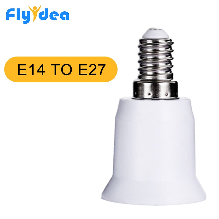 E14 Om E27 Led Lamp Base Lamp Socket Pc + Aluminium Wit Met Home Verlichting Accessoires Licht Houder Converters