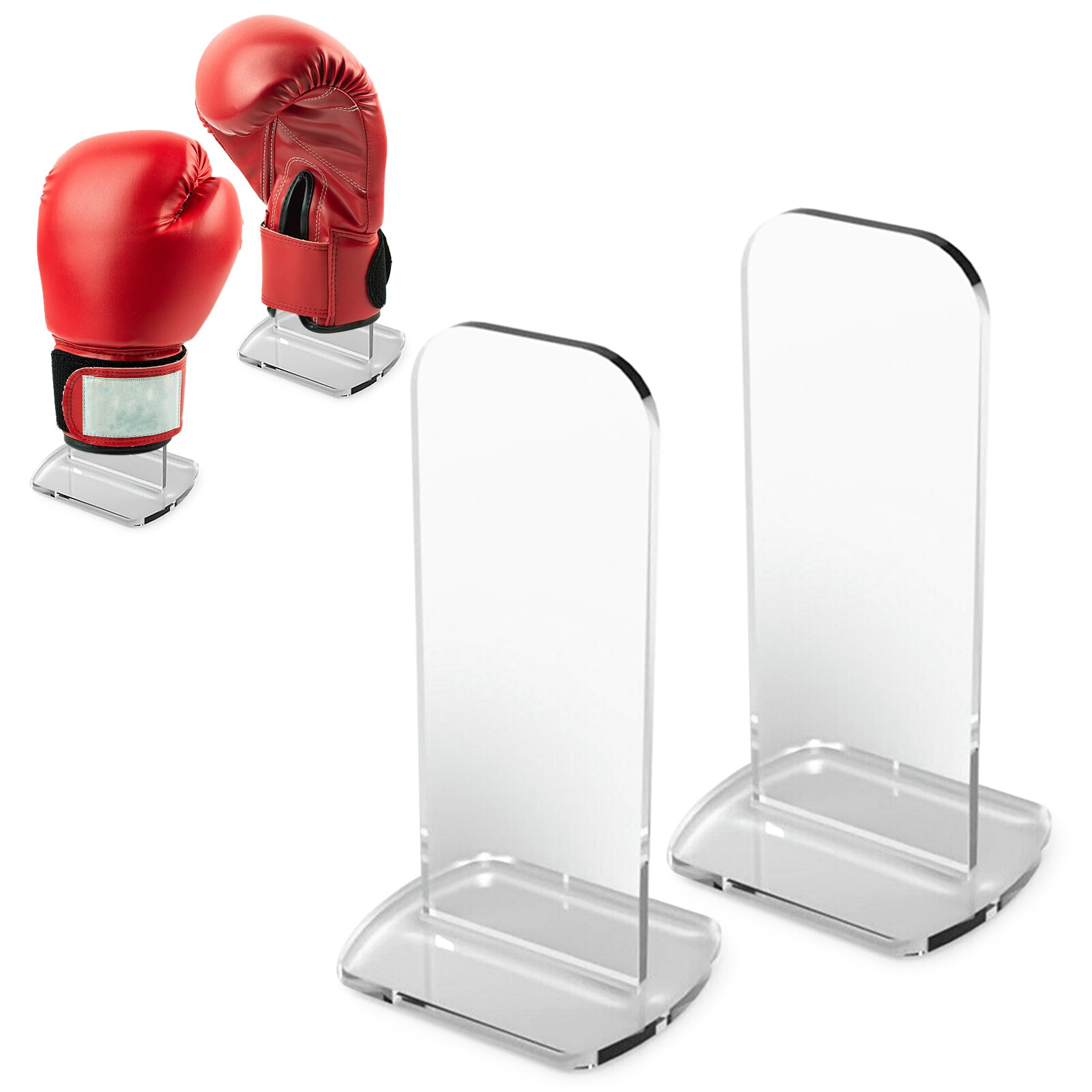 Guantes de boxeo con soporte Vertical, soporte de acrílico transparente, Vertical, autografiado: Type 1