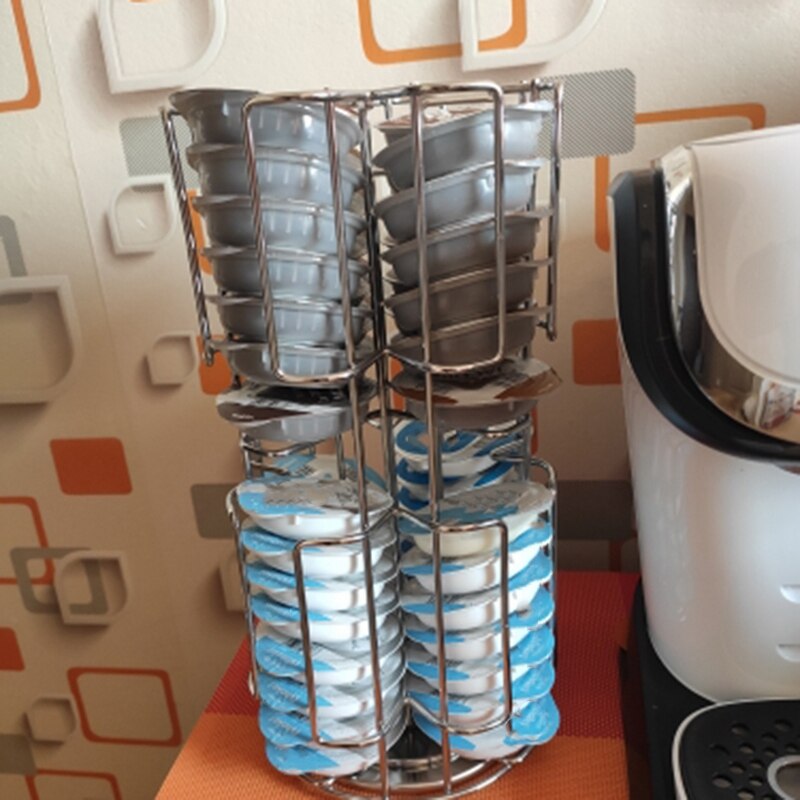 Porte-Capsules de café rotatif de Style Simple, support de rangement pour 64 dosettes Tassimo