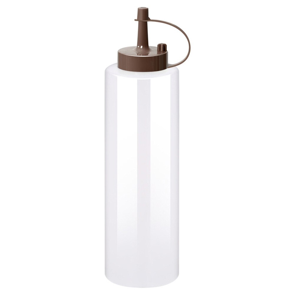 Botella de plástico para aderezos de ensaladas de alimentaria, botellas exprimidoras antifugas para aceite de salsas Bechamel _ WK: Coffee B