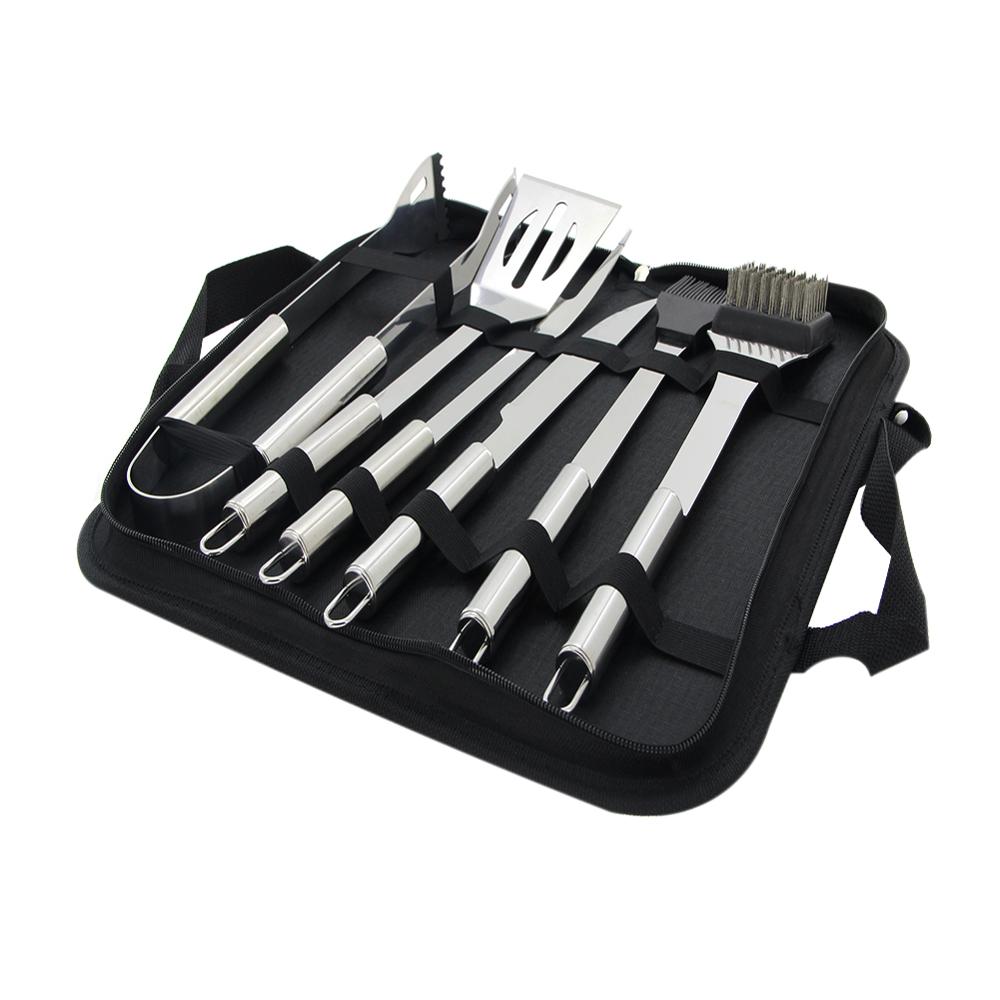 5~20 PCS Stainless Steel BBQ Tools Set Barbecue Grilling Utensil Accessories Camping Outdoor Cooking Tools Kit with Aluminum Box