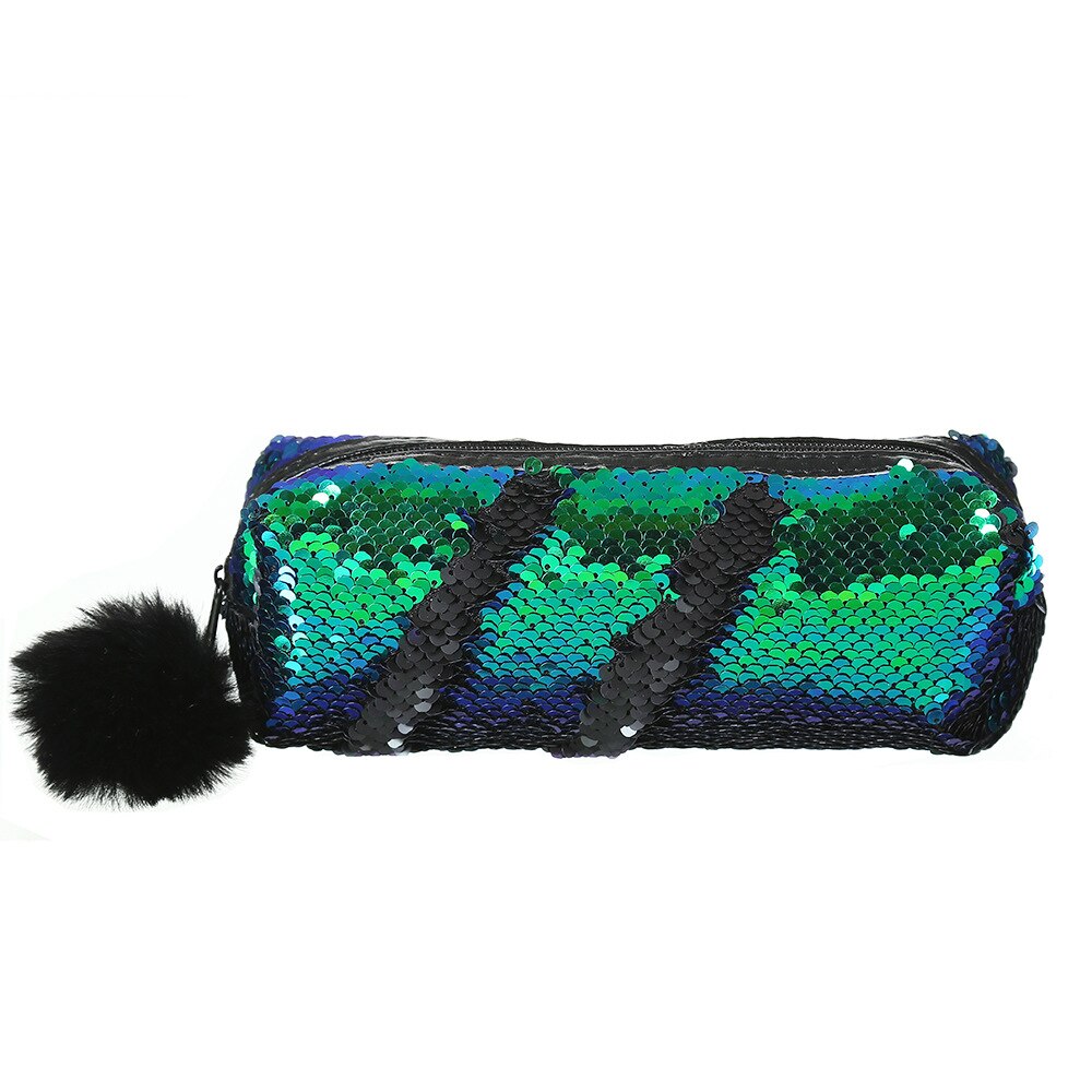 Sequin Pencil Case Estuche Escolar Kalemlik Trousse Scolaire Stylo Sequin Pencilcase Box Utiles Escolares Cute Pen Case Astuccio: Green