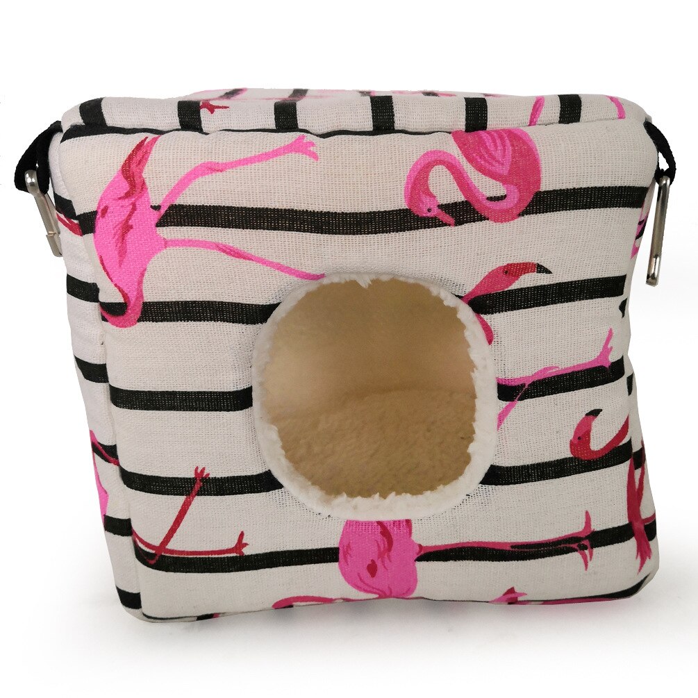 Cube Small Pet Cage Warm Winter Hamster Mini Animal Cage Hanging Bird Nest Bed House Hammock For Rodent/Guinea Pig/Rat/Hedgehog: Type 6 / 23x23x23cm