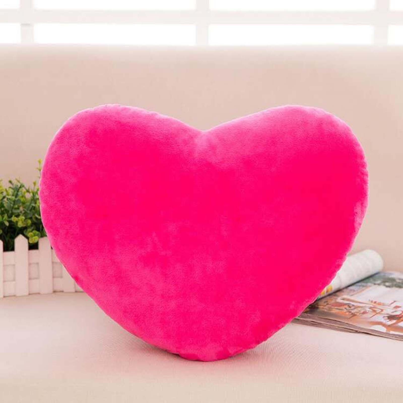 Cojín de sofá de felpa suave para chica, almohada de corazón de amor, terciopelo rosa, corazón de melocotón, para enamorados, almohada de amor para boda, 40 #