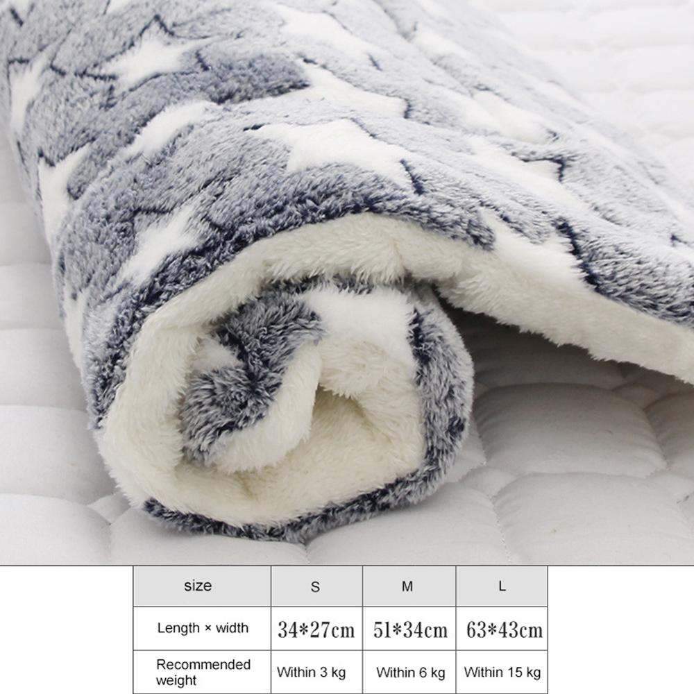 Vinter husdjur filt matta liten stor tass tryck katt hund valp fleece mjuk filt säng kudde bäddsoffa husdjur sovande filt