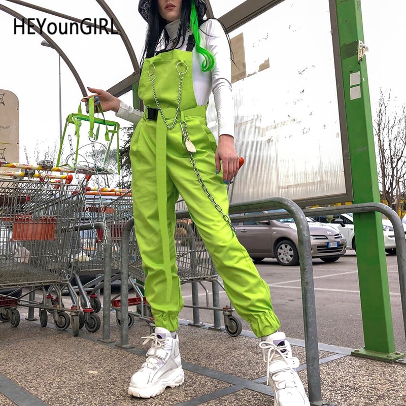 Heyoungirl Punk Harajuku Canvas Riem Voor Vrouwen Casual Neon Groen Dames Riem Met Gesp Mode Nuisex Buikband