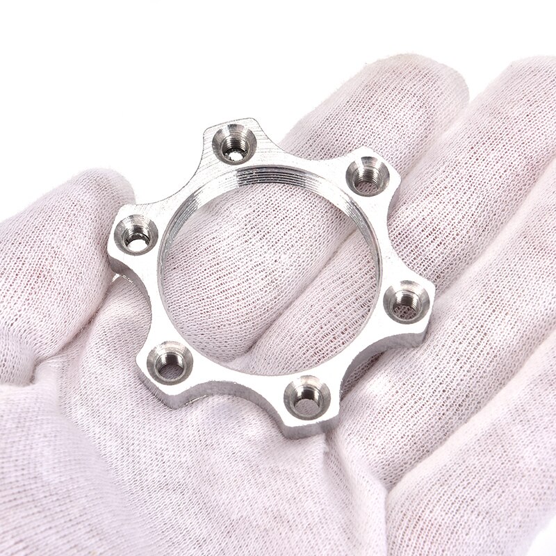 Adaptador de pestaña de 6 pernos para bicicleta, bujes roscados de rueda libre, Rotor de freno de disco, adaptador de pestaña, 1 Uds.