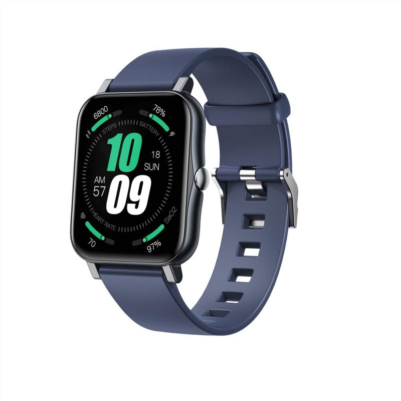 S80 Clever Uhr Männer Voller berühren Fitness Tracker IP67 Wasserdichte Frauen Smartwatch Für IOS Android: Marine Blau