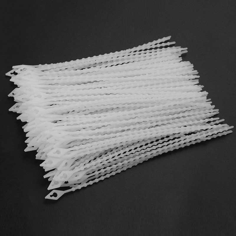 100pcs Adjustable Nylon Bead Ties Clip Cable Straps Reusable Twist Tie Multi Use Flexible Cord Tie Wrap for Household and Office