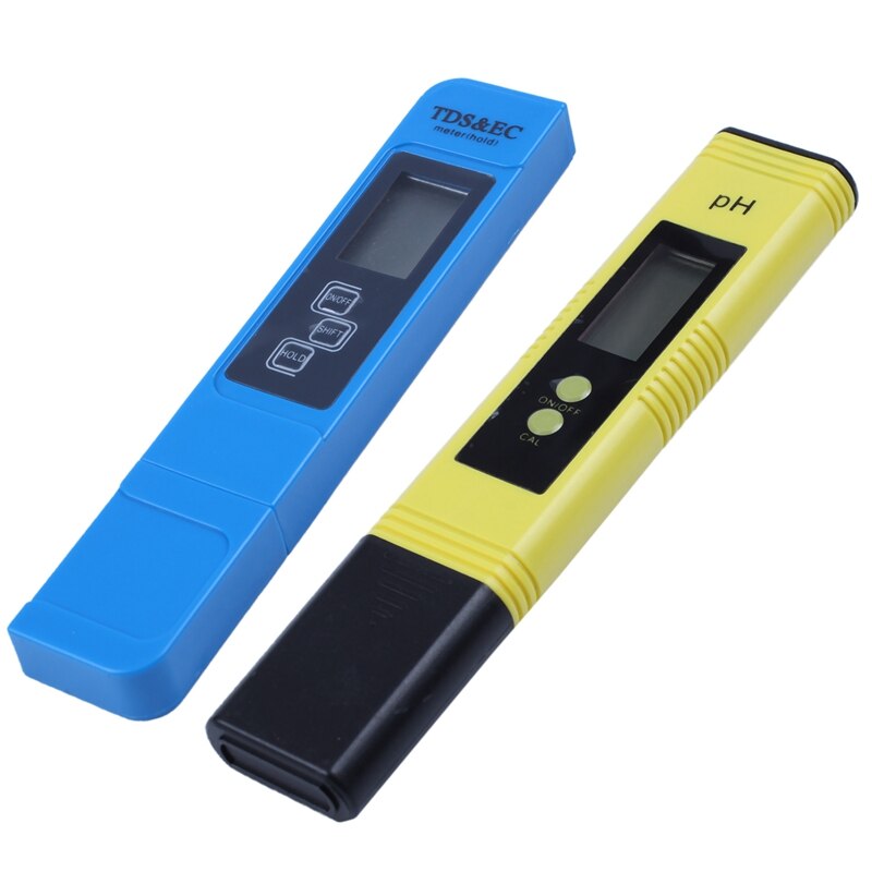 2 stk digital 0.0-14.0 ph meter tester 0-9990 ppm digital tds ec lcd vannrenhet ppm akvariefilter: Default Title