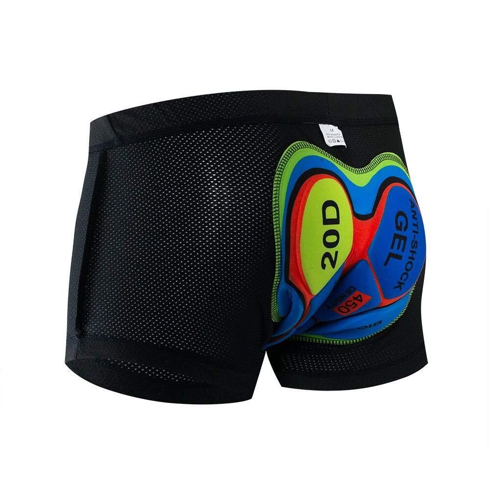 Pantalones cortos de ciclismo para hombre y mujer, ropa interior para deportes de ciclismo, mallas de compresión, ropa interior de gel: 20D Men / XXL