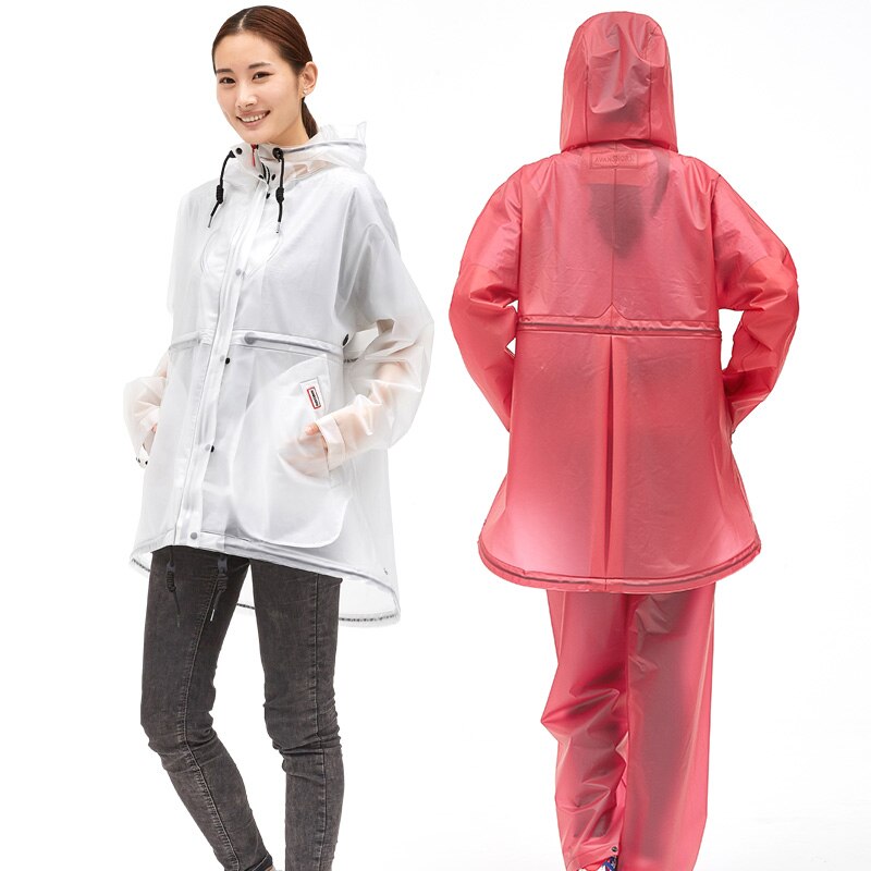 QIAN Impermeable Women's Raincoat Eco-friendly TPU Bicycle Rain Coat Waterproof Jacket for Women/Men Hiking Rain Gear Men's Coat