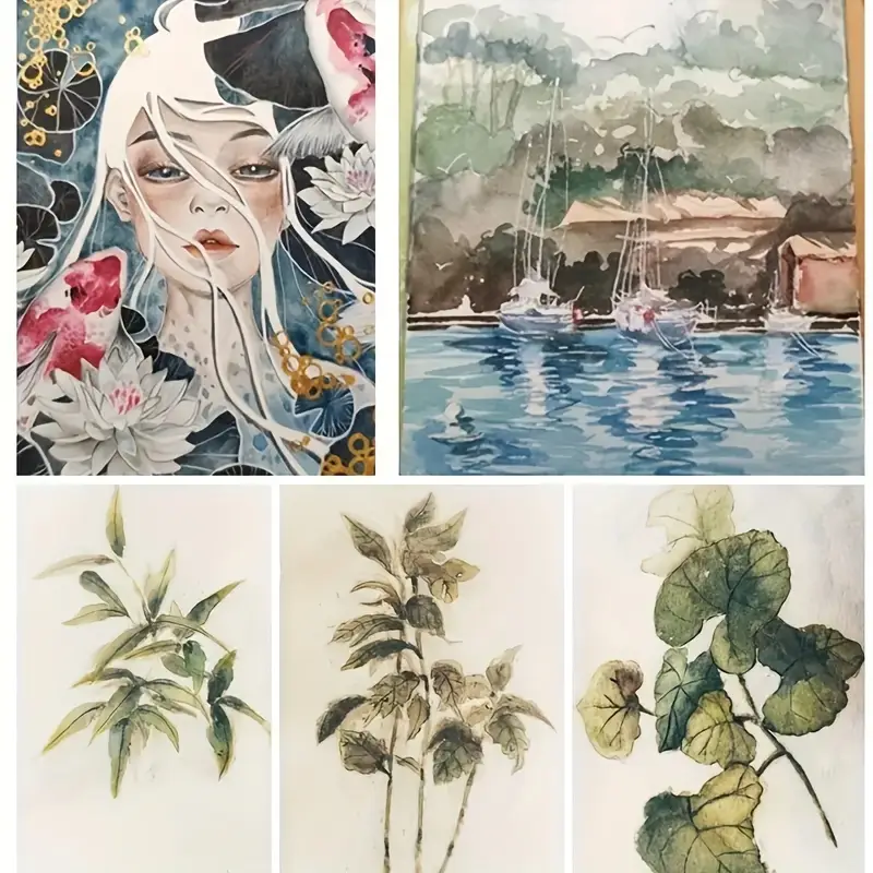 20 vellen 32K aquarelpapier 100% katoen 4,9 x 7 inch aquarelpapier getextureerde oppervlakte aquarel, zuurvrij