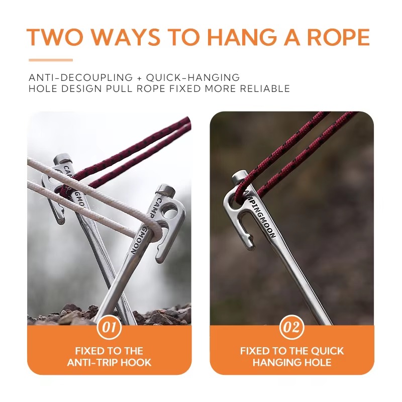 Udendørs teltpløkker kraftige 420 camping teltpløkker i rustfrit stål jordsøm til telt