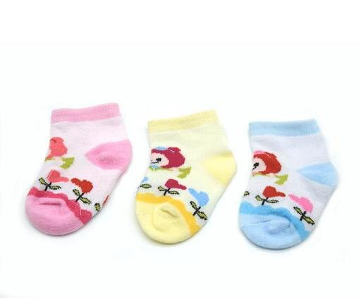 Meias infantis, meias curtas de algodão para bebês, meninos, meninas, quentes, 0-1 anos: girls color