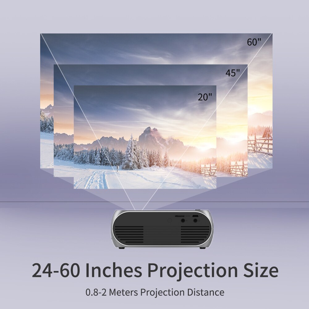 Aibecy YG320 mini przenośny projektor doprowadziło 1080P obsługiwany 600 lumenów multimedialny projektor wideo robić systemu kina domowego pilot zdalnego sterowania