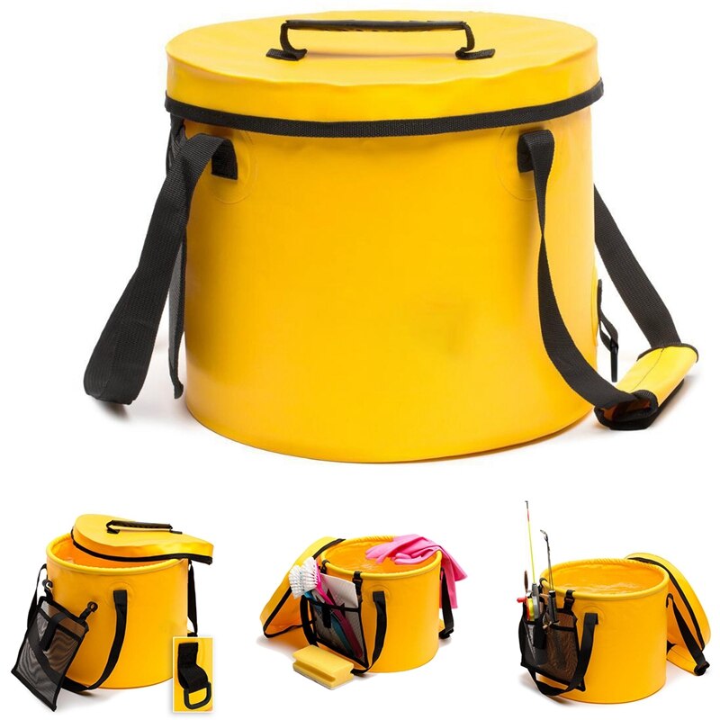 Portable Multifunctional Basin Collapsible Basin Outdoor Wash Basin Bucket Camping Hiking Fishing Trip Accessories