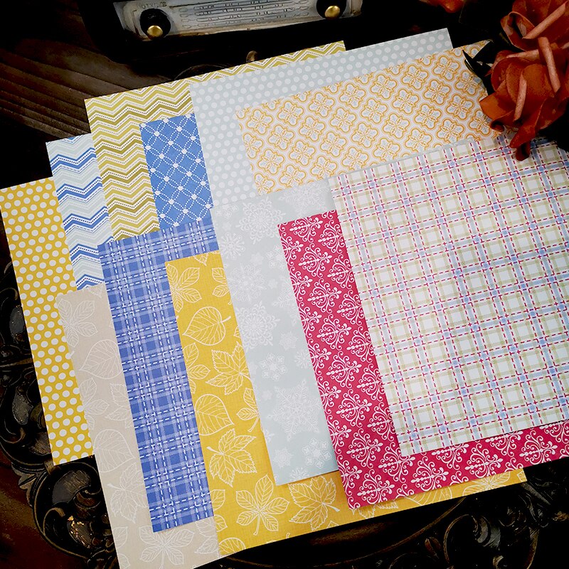 Panalisacraft 12 sheet 6"X6" Vintage Basic patterned paper pad Scrapbooking paper pack handmade craft paper craft Background pad