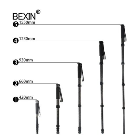 BEXIN travel camera phone support rod Walk stick leggero portatile flessibile unipod dslr videocamera monopiede per Canon Nikon