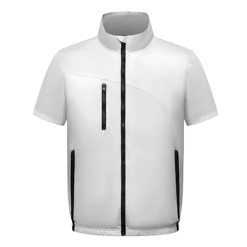 Summer Cooling Fan Vest For Men Usb Lightweight Air Conditioned Hiking Work Clothes For High Temperature Fishing Activities Coat: 4XL / CINZA