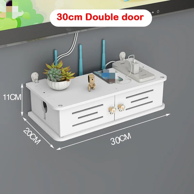 kabellos Wifi Router Lagerung Kasten Wohnzimmer Steckdose Wifi Dekoration Zauberstab-montiert TV einstellen-oben-Kasten Gestell Kabel Energie Organizer: Orange